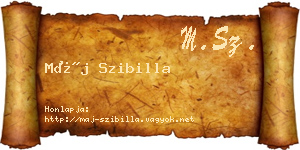 Máj Szibilla névjegykártya